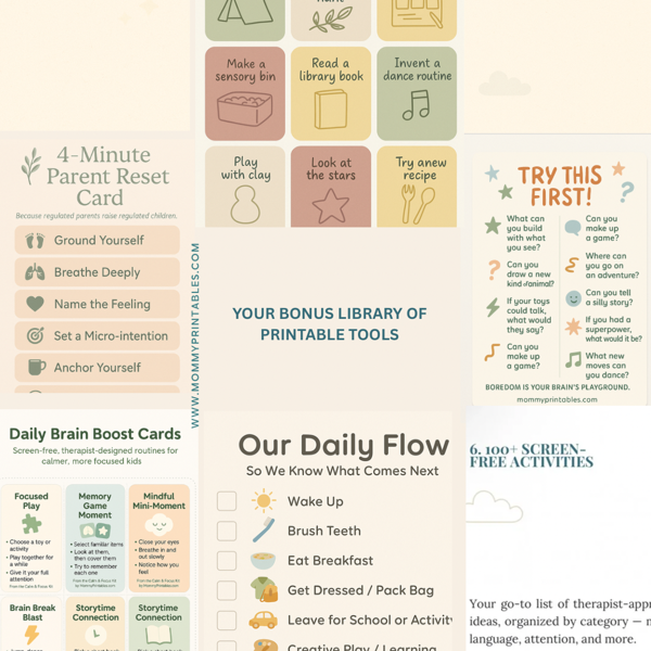 Focus & Calm Playbook + Reset & Recharge Toolkit .